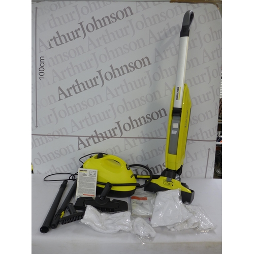 2270 - A Karcher FC5 cordless hard floor cleaner and a Karcher SC2 Easyfix steam cleaner