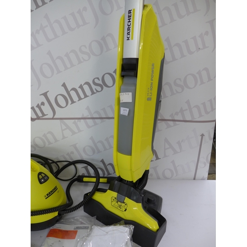 2270 - A Karcher FC5 cordless hard floor cleaner and a Karcher SC2 Easyfix steam cleaner