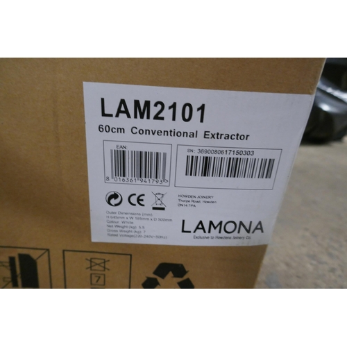 2277 - 2 Lamona LAM2101 60cm conventional extractors