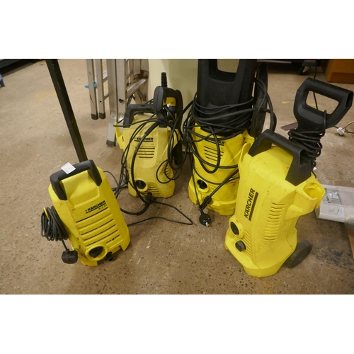 2281 - 4 assorted Karcher jet washers