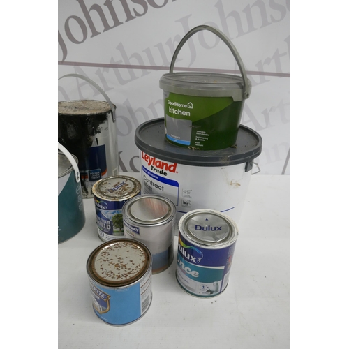 2291 - A large quantity of assorted paints including Dulux undercoat, Dulux weathershield, Farrow & Ball wa... 