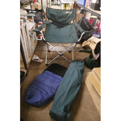 2302 - Two Coleman oversized folding camping chairs