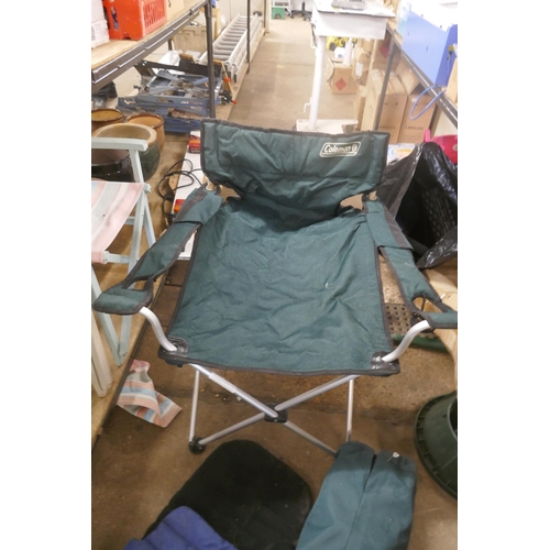 2302 - Two Coleman oversized folding camping chairs