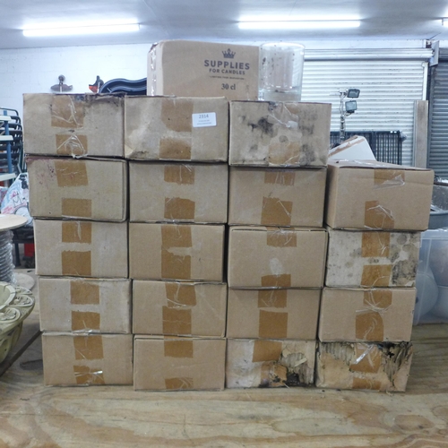 2314 - 20 boxes of supplies for candles (30cl candle holders)