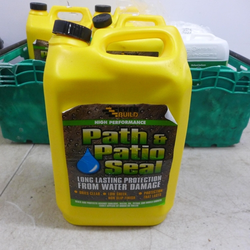 2321 - Four 5 litre containers of Ever Build high performance path and patio seal, two 3 litre containers o... 