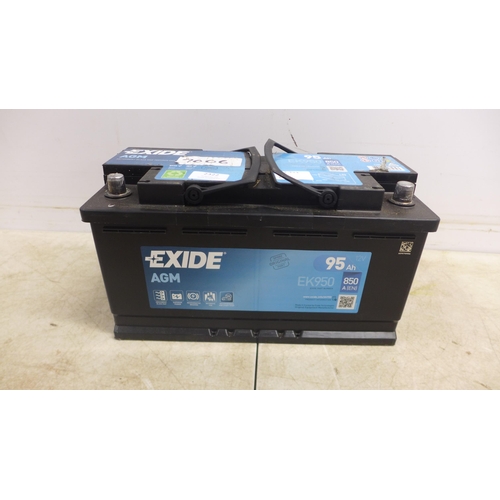 2322 - An exide AGM EK950 95AH 850A 12v car battery