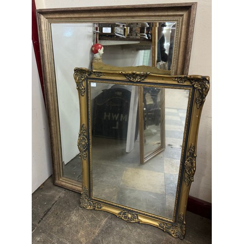 378 - Two gilt framed mirrors