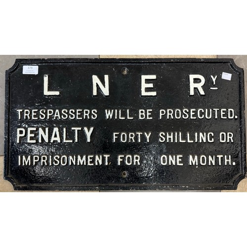 379 - A cast iron LNER sign