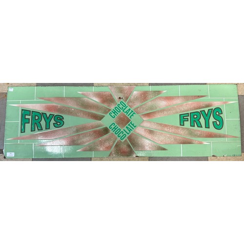 381 - An enamelled metal Frys Chocolate sign