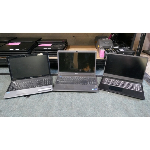 6009 - 3 various laptops inc Sony, Acer and System 76 (458) *This lot is subject to Vat