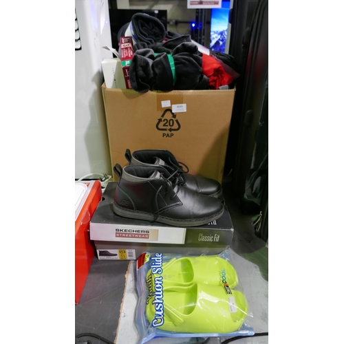 6049 - A box of miscellaneous clothing inc Skechers, Ted Baker, ETC (322-550) *This lot is subject to Vat