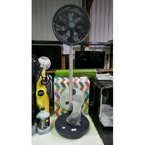 6057 - Nsa Folding Stand Fan - No Remote, (333-196) *This lot is subject to VAT