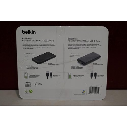 6064 - Belkin Powerbanks, Model: (BPB1020BK 1X20K 1X10K)    , (333-111) *This lot is subject to VAT