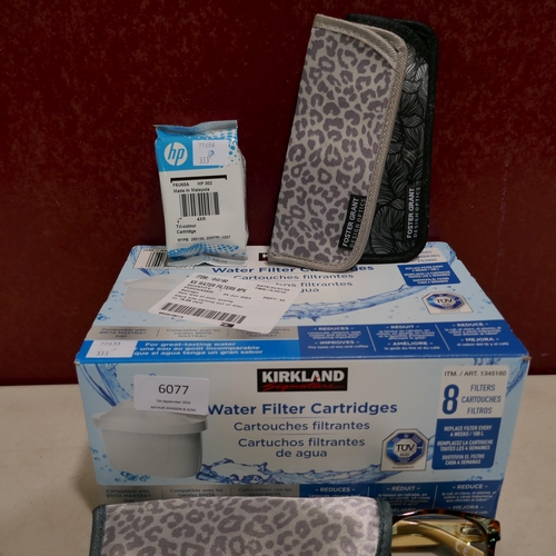 6077 - Fgx Ladies Reading Glasses, HP 302 Tir-colour Ink, Ks Water Filters (333-11,12,145,247) *This lot is... 