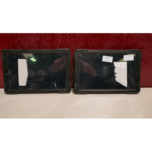 6085 - 2 Samsung Galaxy Tab A Tablets in cases (458) *This lot is subject to Vat