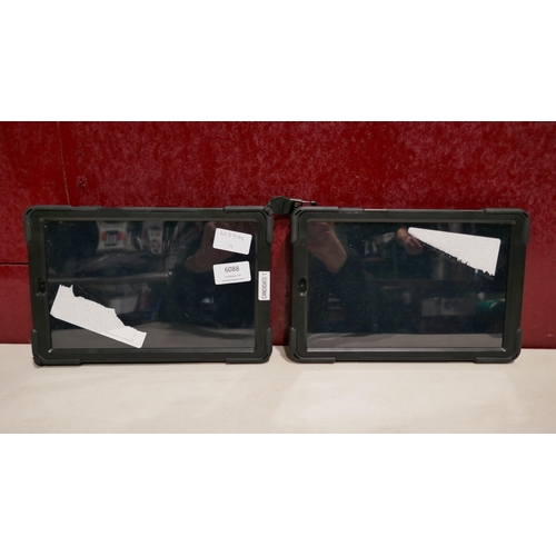 6088 - 2 Samsung Galaxy Tab A Tablets in cases (458) *This lot is subject to Vat