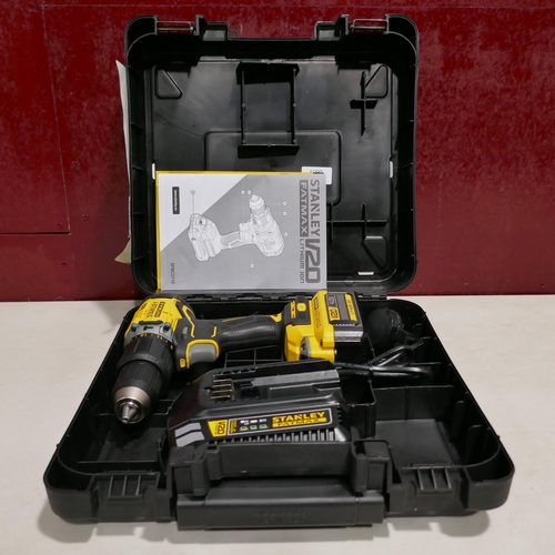 6090 - Stanley Fatmax V20 Drill With 4.0AH Lithium Ion Battery And Charger, (333-50) *This lot is subject t... 