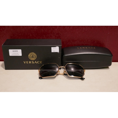 6103 - Versace Gold Metal Sunglasses - Damaged, Original RRP £143.33 + VAT, (333-149) *This lot is subject ... 