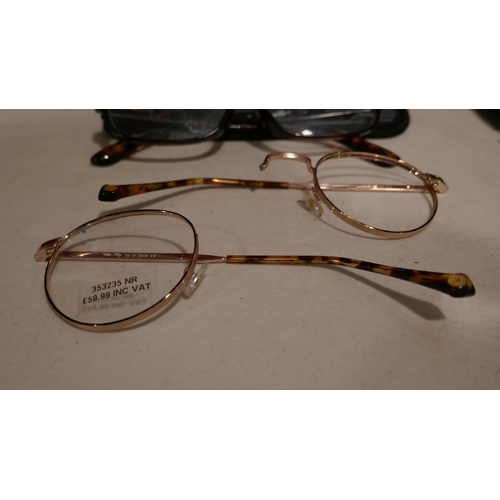 6113 - Willow Mae Ella Tort Metal Glasses And FGX Reading Glasses (332-492,496) *This lot is subject to vat