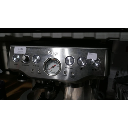 6146 - Sage Pump Coffee Machine - Incomplete, Original RRP £449.99 + VAT, (333-35) *This lot is subject to ... 