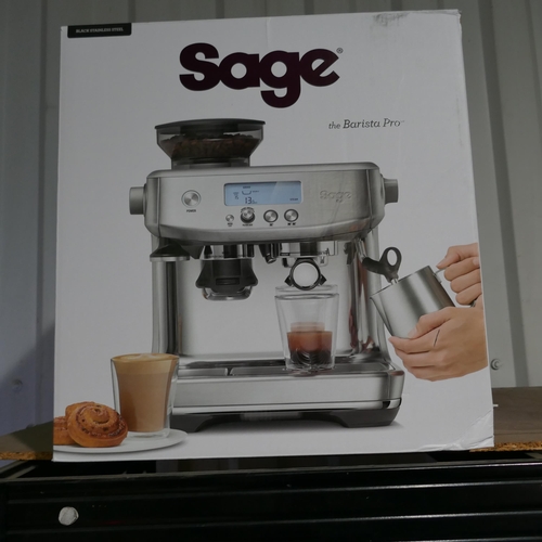 6152 - Sage Barista Pro Pump Coffee Machine, Model: (SES878BST), Original RRP £483.33 + VAT, (333-44) *This... 