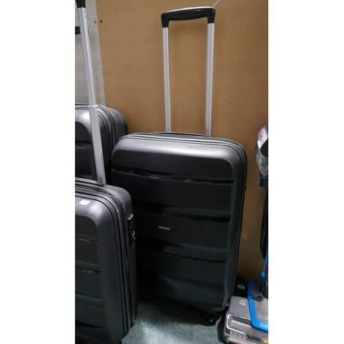 6169 - American Tourister Bon Air 3 Piece Black Luggage Set, Original RRP £133.33 + VAT   , (333-216) *This... 