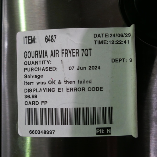 6251 - Gourmia Air Fryer 7Qt , (333-128) *This lot is subject to VAT