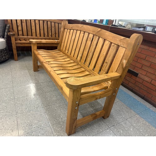 1458A - 3 Seater Wooden Bench, Original RRP £199.99 + vat  (4212-2)   * This lot is subject to vat