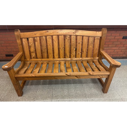 1458B - 3 Seater Wooden Bench, Original RRP £199.99 + vat  (4212-3)   * This lot is subject to vat