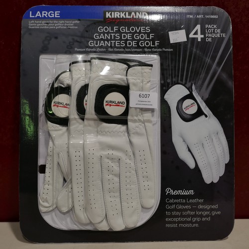 6107 - Kirkland Signature Golf Gloves, (333-199) *This lot is subject to VAT