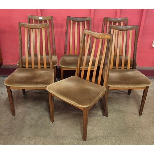 9 - A set of six G-Plan Fresco teak dining chairs