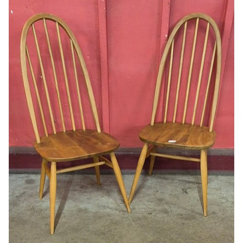 16 - A pair of Ercol Blonde elm and beech Quaker chairs