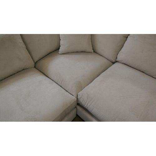 3006 - A natural cord upholstered corner sofa RRP £2495