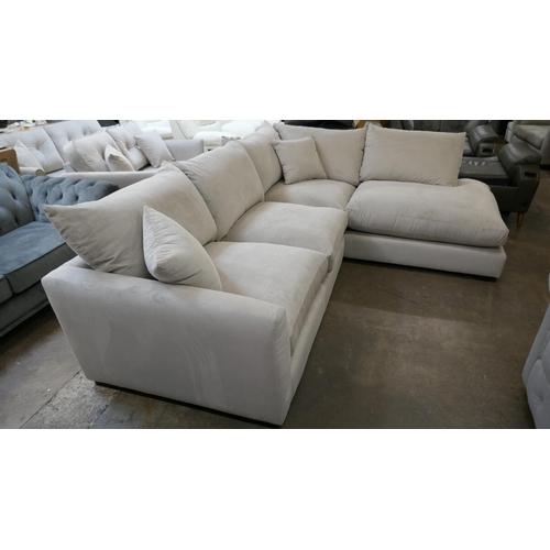 3006 - A natural cord upholstered corner sofa RRP £2495