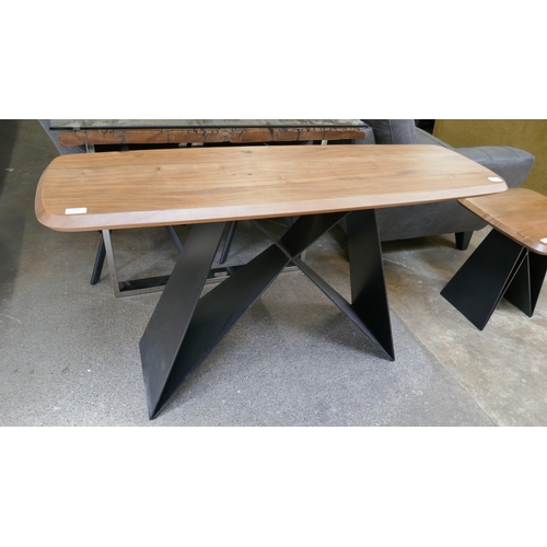 3043 - An Kay hardwood console table, *This lot is subject to VAT