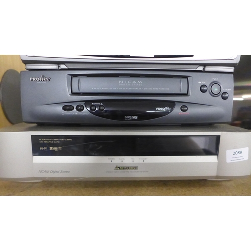 5103 - A quantity of VHS players including LG LV800, a Proline VW2000 and a Mitsubishi HS-M1000