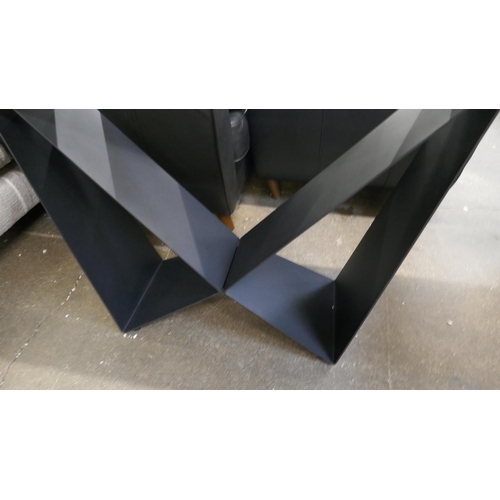 3130 - A Marvel black console table  * This lot is subject to VAT