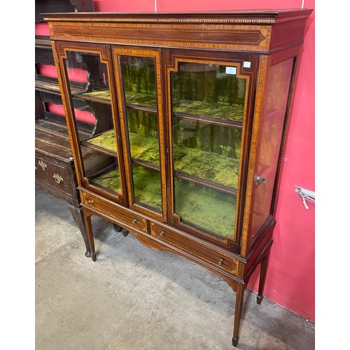 103 - An Edward VII inlaid mahogany display cabinet