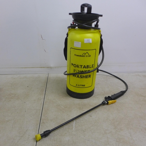 5008 - A Freedom Trail, 8 litre portable power washer and a steam wallpaper stripper