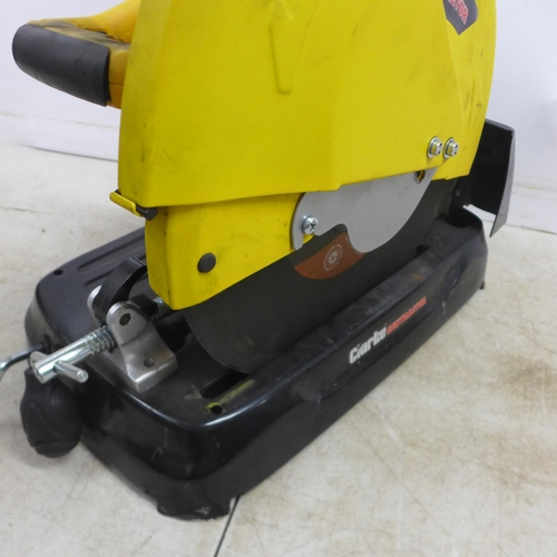 5017 - A Clarke Contractor CON14 metal cutting chop saw with a bag of replacement disks and Performance Pow... 