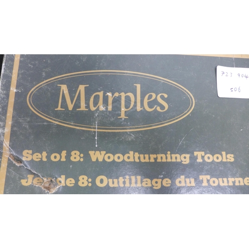 5031 - A set of 8 Marples wood turning tools