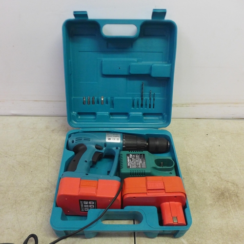 5036 - A Bachmayer BM24V, 24V cordless drill in case with two batteries and charger