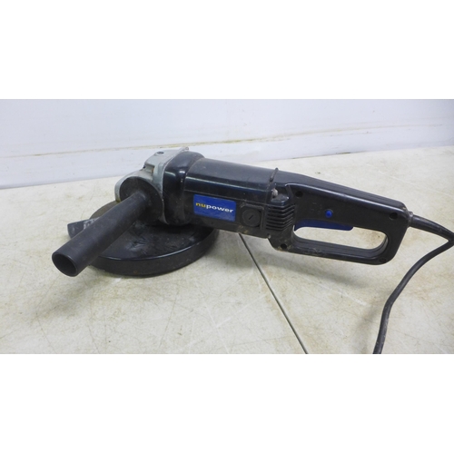 5039 - 3 power tools, a NuPower MNPG230 angle grinder, a Black and Decker KFBE5410 410w corded jigsaw and a... 