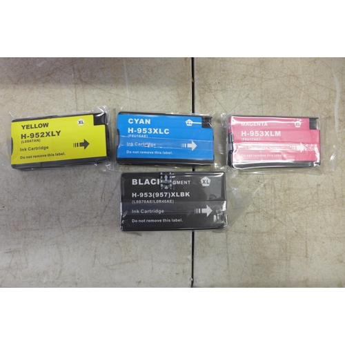 5063 - A large quantity of ink cartridges, approximately 22 blue, approximately 22 red, approximately 20 ye... 