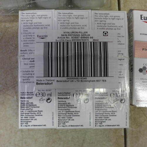 5064 - A box of assorted cosmetics including Eucerin Dermo Purifyer Oil Control Scrub and Eucerin Hyaluron-... 