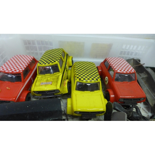 5067 - Two trays of assorted model cars including Corgi, Matchbox and Scalextric etc.