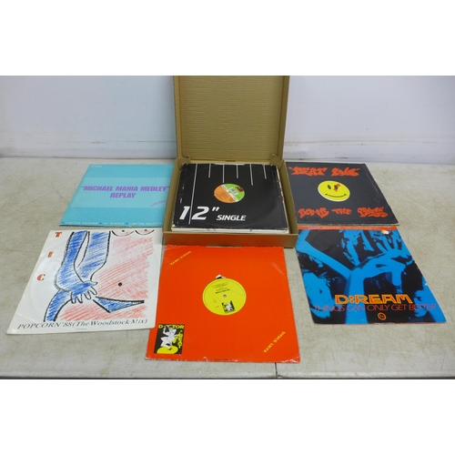 5074 - 7 boxes of assorted 1980’s and 1990’s house and trance LPs