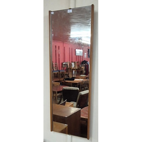 65 - A teak rectangular framed mirror