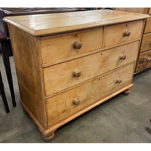 111 - A Victorian pine chest of drawers