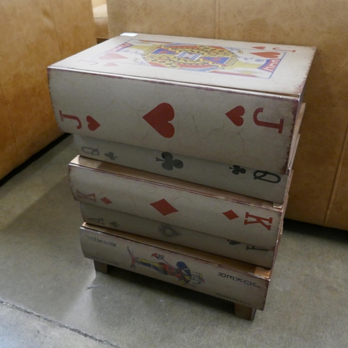 3004 - A chest of five drawers in the form of playing cards